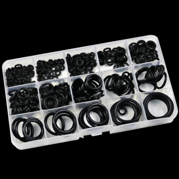 250PCS White/Balck NBR Seal Ring Kit Thickness 1 / 2mm Nitrile Rubber NBR O-Ring Gasket Sealing Ring O Rings Rubber Kit Set