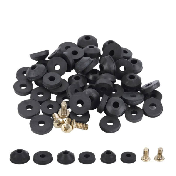 48PCS Plumbing Faucet Seal Washer O-ring Rubber Faucet Washer Assortment with Screws Flat Beveled for Repairing Faucet Leak - Image 3
