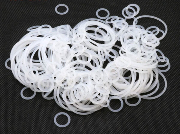 5~100Pcs VMQ White Food Grade Silicone Ring Gasket Thickness CS 1/1.5/2mm OD 3~90mm Waterproof Insulate Washer Rubber O-ring