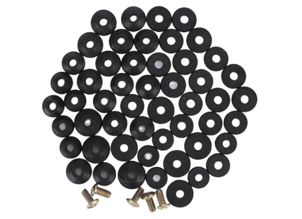 58 Pcs Rubber Faucet Washers with Brass Screws Faucet Washers Replacement Kit Flat and Beveled O-ring for Repairing Faucet Leak - Image 3