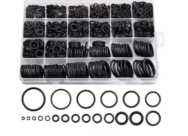 990pcs Nitrile Rubber O-Ring Kit - Assorted Washers & Gaskets for Pressure Washers Plumbing & Sealing Applications