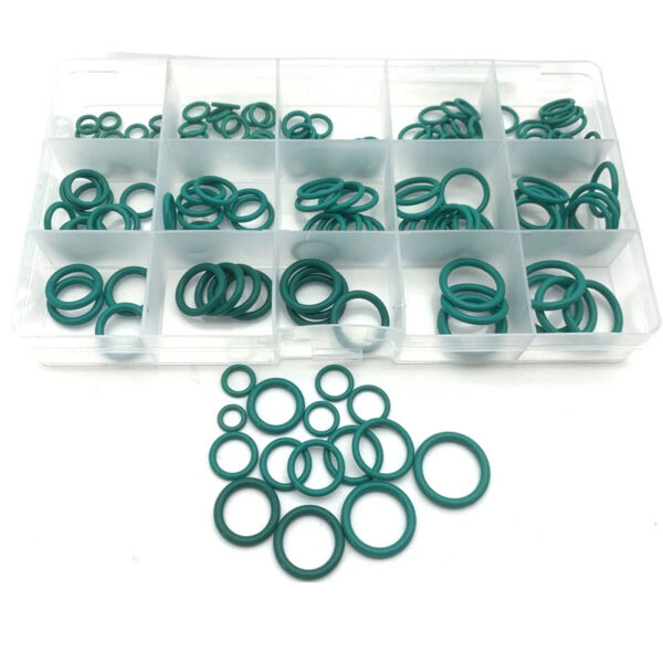 FKM O-ring Green Fluororubber Rubber Sealing Gasket O Ring CS1.5/1.9/2.4/3.1mm Oil Resistant Acid Alkali Resistant O-Ring Kit - Image 2