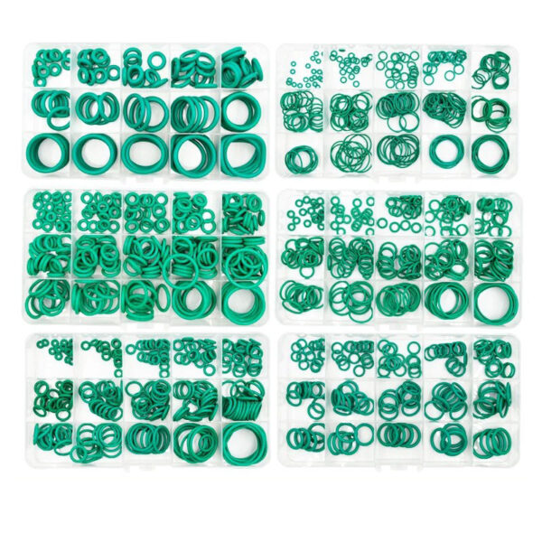 FKM O-ring Green Fluororubber Rubber Sealing Gasket O Ring CS1.5/2.0/2.4/3.1mm Oil Resistant Acid Alkali Resistant O-Ring Kit