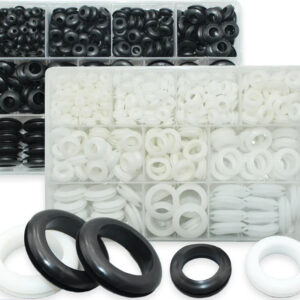 New High Rubber Grommet Protector Ring Cable Gasket Blanking Black O Ring Seal ORing Kit for Wire Electrical Appliance Plumbing