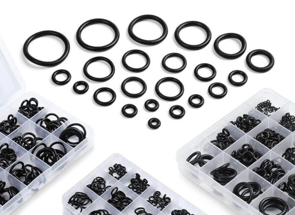 Nitrile Rubber O Ring Kit - High Pressure Resistant Gaskets Seal Set for Repair & Sealing - Durable Elastic O-Rings Bands