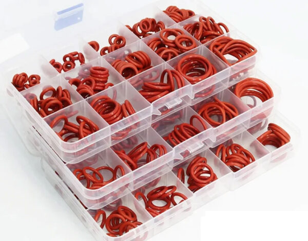 O Ring Gaskets Seal Silicone Red O-ring Sealing Kit Oil Resistant O-rings Rubber Oring High Temperature VMQ Washer CS1.0mm-3.1mm
