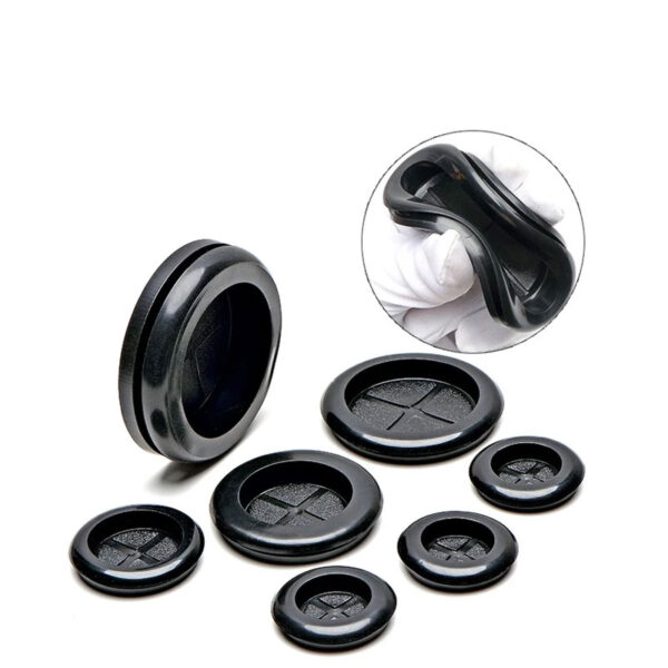 Rubber Protective Coil O-ring Seal Environmental Protection Insulation Threading Sleeve With Card Slot Over Wire Guard Loop For - Image 2