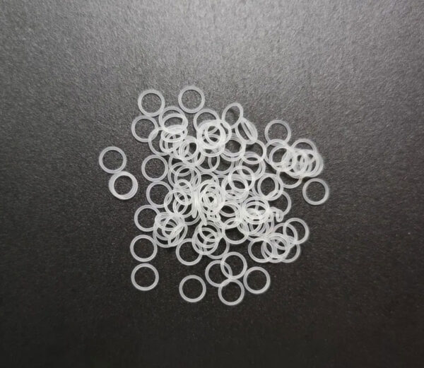 VMQ Rubber Ring Gasket C/S 0.5mm Thickness OD 1.5/2/2.5/3/4mm Seal O Ring Silicone Washer Food Grade Silicon