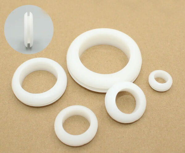 White O Ring Rubber Washer Seal Gasket Grommet Electrical Gasket O-Ring 30 45 60mm for Protect Wire Cable Hole Ring Shim Washer