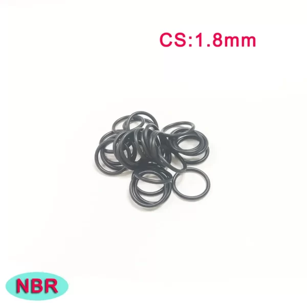 10PCS NBR Seal Rings Thickness/CS 1.8mm Strip Nitrile Butadiene Rubber O-Ring Gasket Replacement Washer Oil Resistance Auto