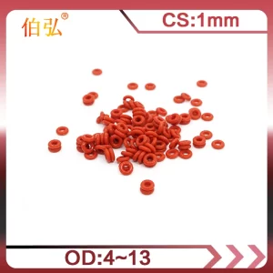 10PCS/lot Red Silicon O-Ring Silicone/VMQ 1mm Thickness OD4/5/6/7/8/9/10/11/12/13mm O Ring Seal Rubber Gasket Rings Washer