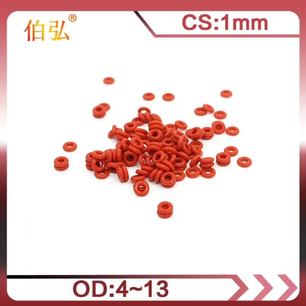 10PCS/lot Red Silicon O-Ring Silicone/VMQ 1mm Thickness OD4/5/6/7/8/9/10/11/12/13mm O Ring Seal Rubber Gasket Rings Washer