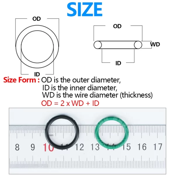 WD CS 4mm 5mm OD 12mm - 270mm Nitrile Butadiene Rubber NBR Sealing Ring Repair Skeleton Oil Seal Gasket O Ring Seal Washer - Image 2