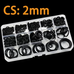 250PCS White/Balck NBR Seal Ring Kit Thickness 1 / 2mm Nitrile Rubber NBR O-Ring Gasket Sealing Ring O Rings Rubber Kit Set