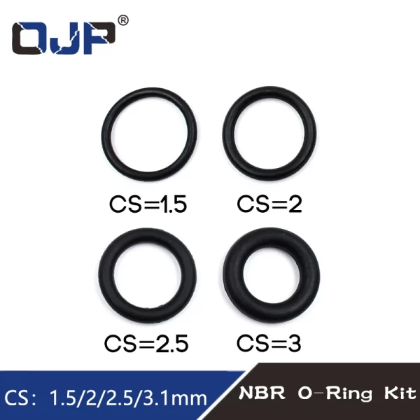 Thickness 1.5/2/2.5/3/1.8/2.65mm O Rings Rubber Seal NBR Sealing O-rings Nitrile Washer o-ring set Assortment Kit Set Box-.- - Image 3