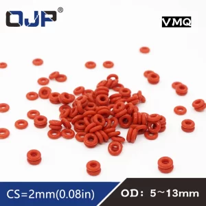 10PCS/lot Red Silicon Ring Silicone/VMQ O ring OD5/6/7/8/9/10/11/12/13*2mm Thickness Rubber O-Ring Seal Gaskets Oil Ring .-.