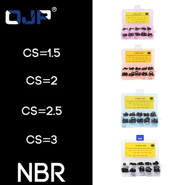 Thickness 1.5/2/2.5/3/1.8/2.65mm O Rings Rubber Seal NBR Sealing O-rings Nitrile Washer o-ring set Assortment Kit Set Box-.- - Image 4