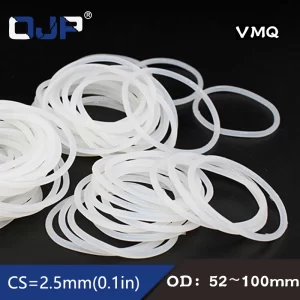 White Silicon Ring Silicone/VMQ O ring OD52/55/56/58/60/65/70/75/80/85/90/95/100*2.5mm Thickness Rubber O-Ring Seal Gaskets.-.