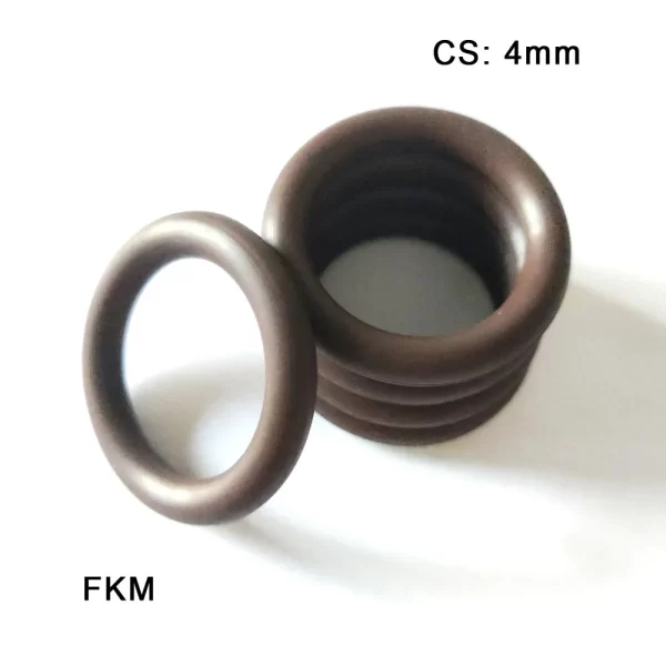 FKM Ring Gaskets CS 4mm OD 12mm~480mm Fluorine Rubber O-Ring Washer Resistance To Oil Aging Abrasion Ozone Fuel Chemical Seal