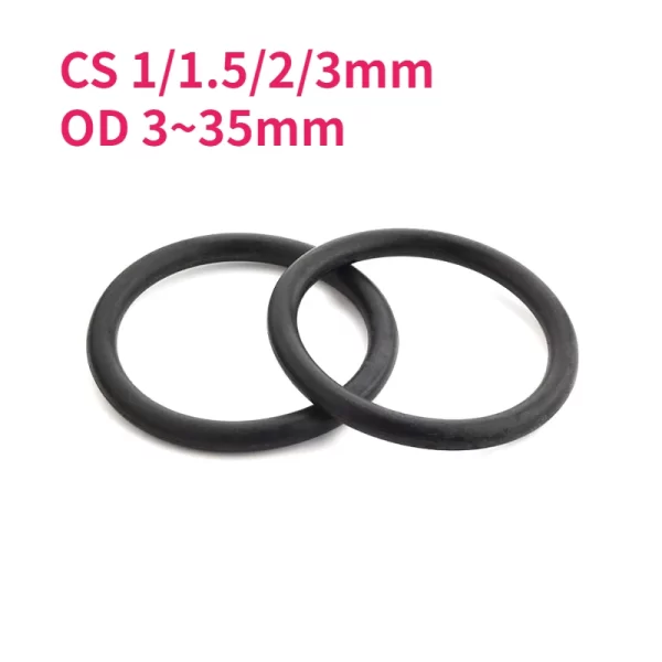 CS 1/1.5/2/3mm OD 3~35mm NBR Black O Ring Gasket Nitrile Rubber High Pressure O-Rings NBR Corrosion Oil Resist Sealing Washer