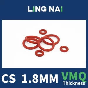 CS1.8mm Red VMQ Cross section silicone rubber thickness washer O-ring small batch wholesale silicon ring rubber ring