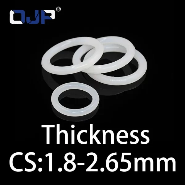 O-ring thickness 1.8/2.65mm CS silicone VMQ sealing temperature resistant gasket rubber ring complete in specifications - Image 3