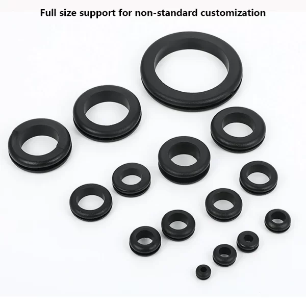 Rubber Environmental Protection Two-sided Protective Coil O-ring Snap on Loop Wire Sheath Grommet Smart Cover Pad With Card Slot - Image 2
