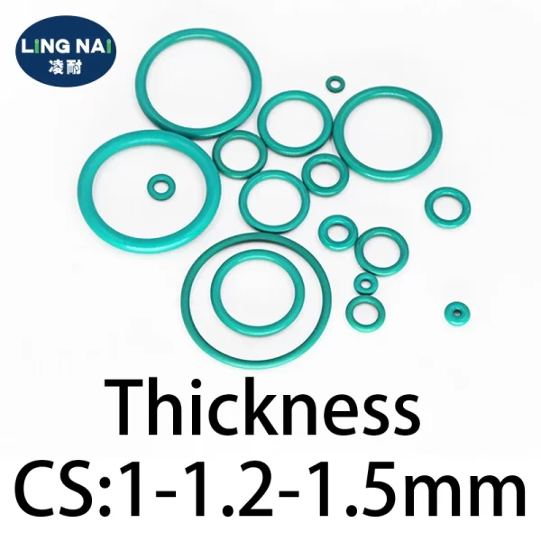 O-ring thickness 1/1.2/1.5mm CS fluororubber FKM sealing temperature resistant gasket rubber ring complete in specifications - Image 3