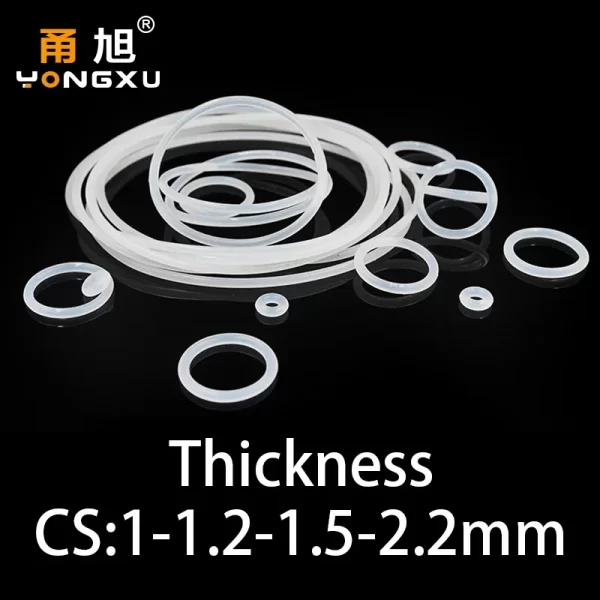 O-ring CS 1/1.2/1.5/2.2mm silicone VMQ sealing ring high temperature resistant gasket waterproof and elastic in specifications - Image 3