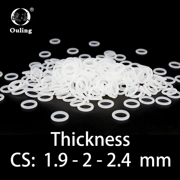 O-ring thickness 1.9/2/2.4mm CS silicone VMQ sealing high temperature resistant gasket rubber ring complete in specifications - Image 2
