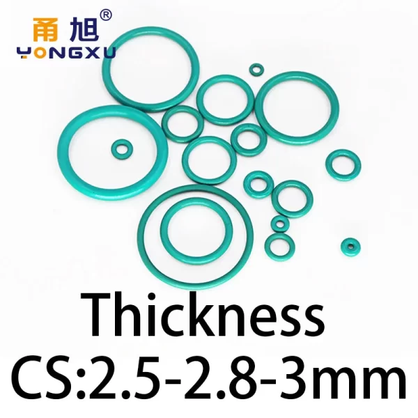 O-ring thickness 2.5/2.8/3mm CS fluororubber FKM sealing temperature resistant gasket rubber ring complete in specifications.-. - Image 5