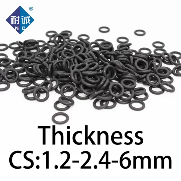 O-ring thickness 1.2/2.4/6mm CS NBR Nitrile sealing temperature resistant gasket rubber ring complete in specifications - Image 6