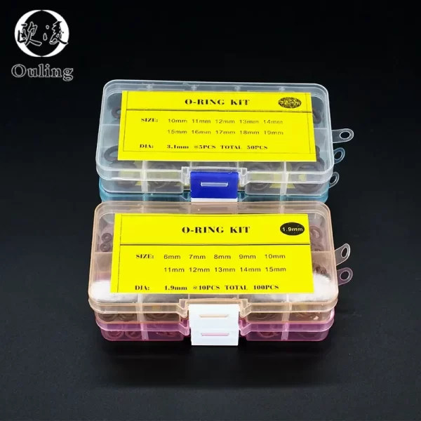 FKM O-ring kit classification thickness1/1.5/1.9/2.4/3.1mm fluorine rubber gasket seal ring group oil resistance-.- - Image 3