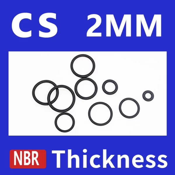 Thickness CS2mm Black NBR Nitrile Rubber O-rings Seals Gasket Washer temperature resistant wear-resistant oring