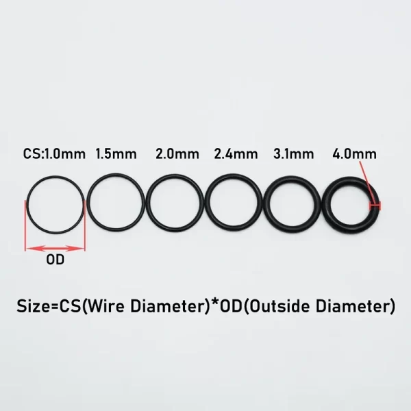 100/50 Pcs NBR Rubber O-Ring Sealing Washers CS Plating Oil Resistant High Temperature Gaskets for Plumbing cs1/1.5/2/2.4/3.1/4 - Image 5