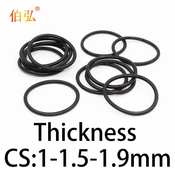 O-ring thickness 1/1.5/1.9mm CS fluororubber FKM sealing temperature resistant gasket rubber ring complete in specifications - Image 2