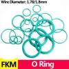 Green FKM O Ring Seal Thickness Oil Gaskets Fuel Washer,Fluorine Rubber O-Rings Inner Diameter1.78-118MM Wire Diameter1.78/1.8MM