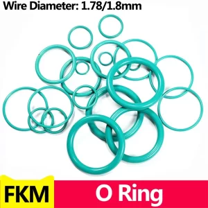 Green FKM O Ring Seal Thickness Oil Gaskets Fuel Washer,Fluorine Rubber O-Rings Inner Diameter1.78-118MM Wire Diameter1.78/1.8MM