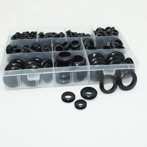 New High Rubber Grommet Protector Ring Cable Gasket Blanking Black O Ring Seal ORing Kit for Wire Electrical Appliance Plumbing - Image 2
