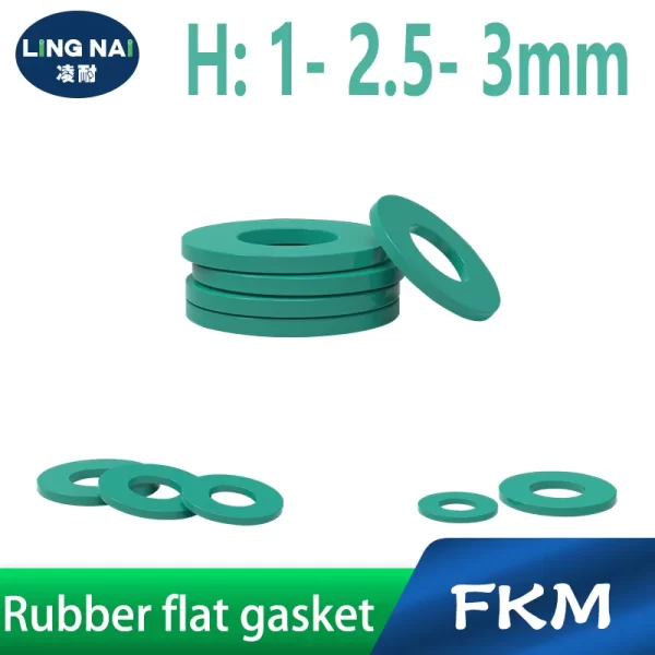 Rubber flat gasket H1mm H2.5mm H3mm gasket washer sealing gasket O-ring FKM rubber silicone fluororubber wholesale O-type