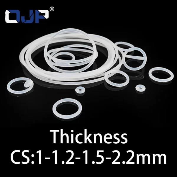O-ring CS 1/1.2/1.5/2.2mm silicone VMQ sealing ring high temperature resistant gasket waterproof and elastic in specifications