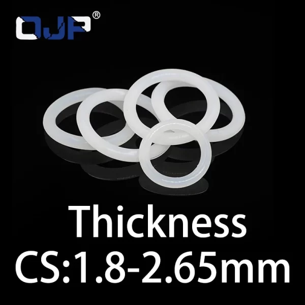 O-ring thickness 1.8/2.65mm CS silicone VMQ sealing temperature resistant gasket rubber ring complete in specifications