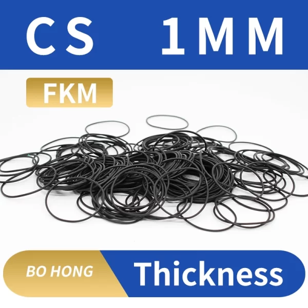 CS1mm Black FKM Fluorine Rubber O-rings Seals Gasket Washer temperature resistant wear-resistant corrosion-resistant ring