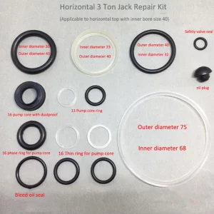 Repair Tool 3T Jack Accessories Oil Seal Ring Small Accessories Oil Seal O-ring Horizontal Jack Repair Kit