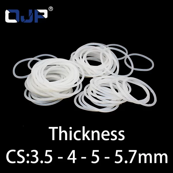 O-ring thickness 2.8/3.5/4/5/5.7mm CS silicone VMQ sealing temperature resistant gasket rubber ring complete in specifications - Image 3
