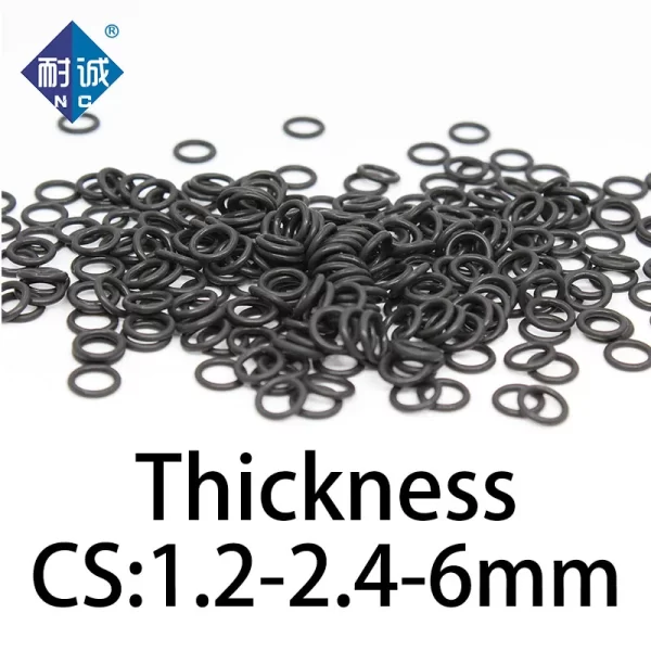O-ring thickness 1.2/2.4/6mm CS NBR Nitrile sealing temperature resistant gasket rubber ring complete in specifications - Image 2