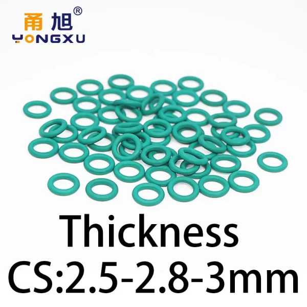 O-ring thickness 2.5/2.8/3mm CS fluororubber FKM sealing temperature resistant gasket rubber ring complete in specifications.-. - Image 2