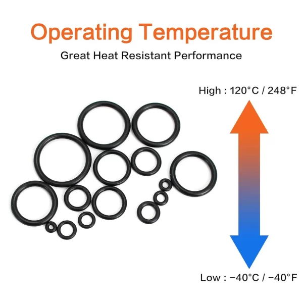 200Pcs High Pressure O-Rings Repair Kit Boxed Sealing Elastic Band O Rubber Rings Set Waterproof Gaskets Seal Combo Set - Image 5