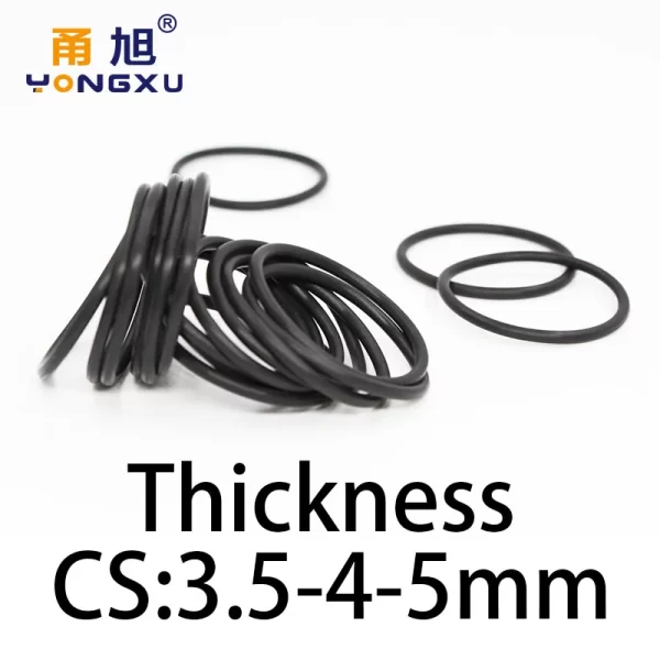 O-ring thickness 3.5/4/5mm CS fluororubber FKM sealing temperature resistant gasket rubber ring complete in specifications