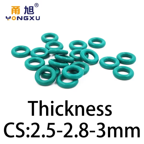 O-ring thickness 2.5/2.8/3mm CS fluororubber FKM sealing temperature resistant gasket rubber ring complete in specifications.-. - Image 4